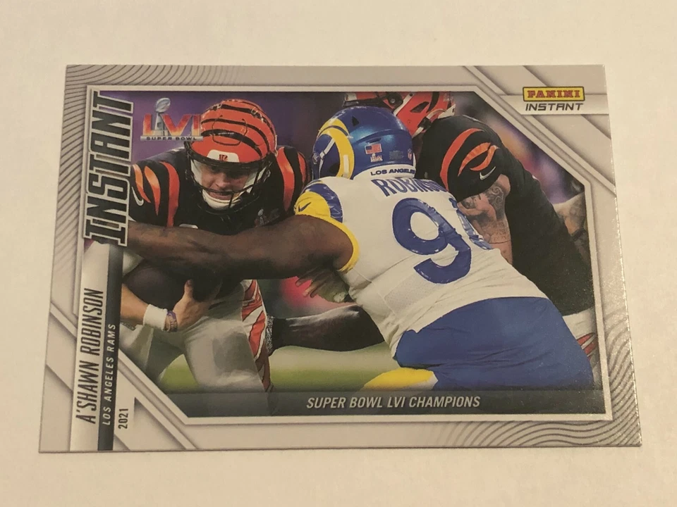 2022 Panini Instant Football SBLVI Set #16 - A'Shawn Robinson - Los Angeles Rams - Image 1 of 1