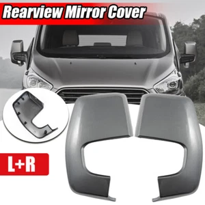 Gray Rearview Mirror Cover Cap Housing For Ford Transit Custom 2012-2023 PAIR . - Picture 1 of 10