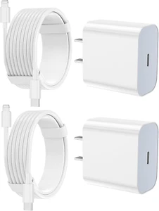 Chargeur iPhone Chargeur Apple,[Certifié Apple Mfi]2 Pack Apple Type C Charge Murale - Photo 1 sur 12