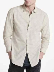 NWT $498 John Varvatos Dyer Long Sleeve Shirt In Macadamia Size: Medium - Picture 1 of 5