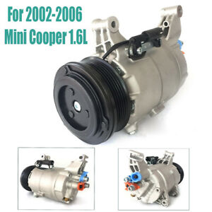 For 2002 2003 2004 2005 06 Mini Cooper 1.6L AC A/C Compressor with Clutch Reman