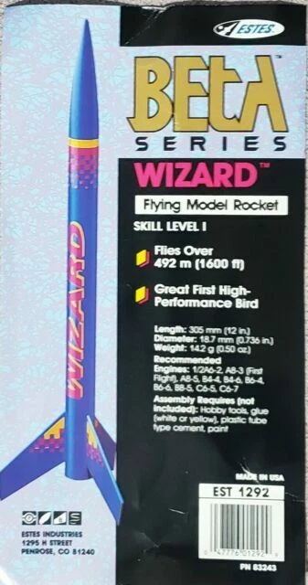 Estes 1292 Wizard Rocket Model Kit - 3 Pack