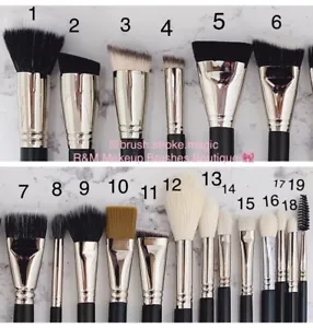 R&M Professional Makeup Brushes - SHOP BY NUMBER - 100% HANDCRAFTED BRAND NEW - Picture 1 of 9
