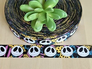 Cinta Jack Skellington 7/8 y 1,5" (1 YD) Pesadilla antes de Navidad - Imagen 1 de 1