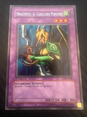 Yugioh Dragoness The Wicked Knight SPANISH US SELLER 1st LDD-S086 LP - Image 1 of 2