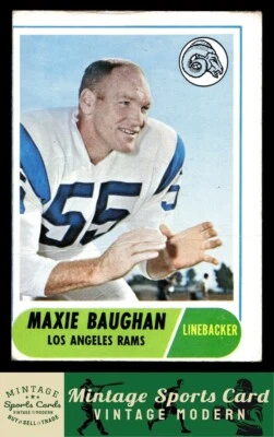 1968 Topps - Maxie Baughan - #210 Los Angeles Rams - Image 1 of 2