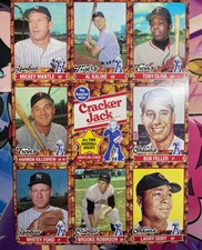 1982 Cracker Jack Uncut Sheet American League Hall of Fame 8 Baseball Cards NM