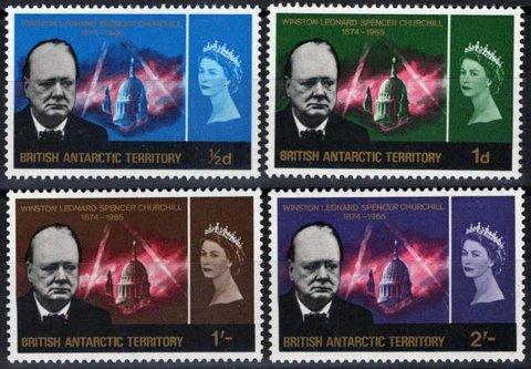 ZAYIX - British Antarctic Territory BAT 16-19 MH Winston Churchill 041123-S22 Cover