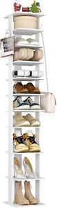 New 10-Tier Vertical Shoe Rack, Corner Shoe Tower, Slim Shoe Organizer - Picture 1 of 5