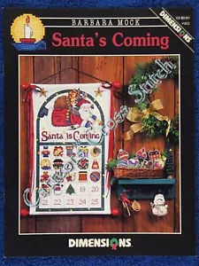 Christmas Cross Stitch Pattern Santa's Coming Advent Calendar Barbara Mock OOP - Picture 1 of 1