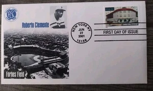 Forbes Field Roberto Clemente Legendary Playing Fields StampMLB.First Day Issue  - Picture 1 of 1