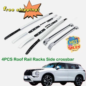 4 piezas barras portadoras de rieles de techo de aluminio barra transversal lateral se adaptan a Mitsubishi Outlander 2022 2023 - Imagen 1 de 12
