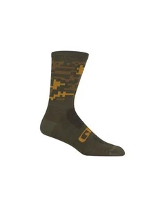 Giro Seasonal Merino Cycling Socks, Trail Green Camo, Large - Picture 1 of 1