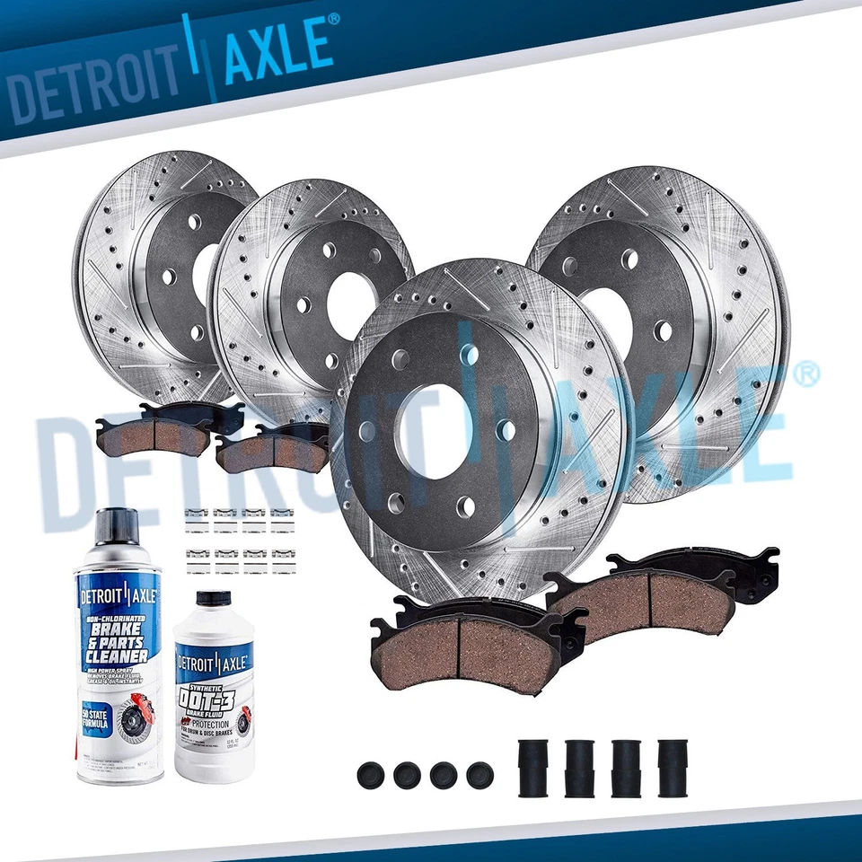 Front & Rear Rotors Brake Pads for 2007-2009 Ford Expedition Lincoln Navigator - Image 1 of 4