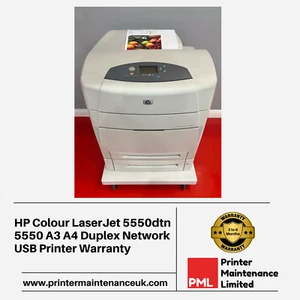 HP Colour LaserJet 5550dtn 5550 A3 A4 Duplex Network USB Printer + Warranty - Picture 1 of 4