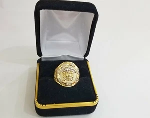 Real 10K Yellow Gold Ring Head Pinky Casual size 9 Mens Ring On Sale Free Shipp - Picture 1 of 9