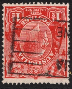 1-1/2d ROJO KGV PEQUEÑO MULTI WMK P13.5X12.5 - MARCA DE AGUA INVERTIDA - USADO A29412 - Imagen 1 de 1