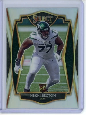 2020 Panini Select - #190 Mekhi Becton (RC) White Prizm New York Jets - Image 1 of 2