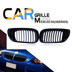 REJILLA DELANTERA RIÑÓN Negra Color M Para BMW E46 Sedán 4P 320i 325i 330i 2002-2005 - Imagen 1 de 7