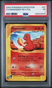 PSA 1 2002 Expedition Charmander Reverse Holo Foil 97/165 WOTC Pokemon - Picture 1 of 2