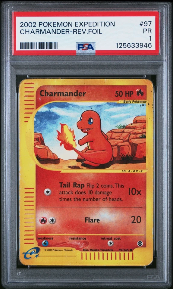 PSA 1 2002 Expedition Charmander Reverse Holo Foil 97/165 WOTC Pokemon - Image 1 of 2