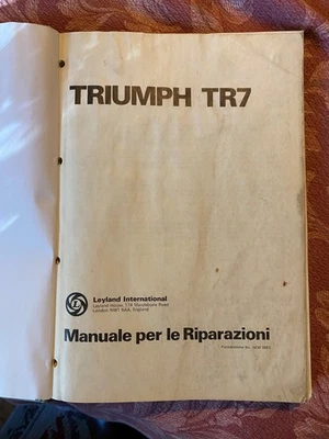 Manuale originale riparazioni Triumph aTR7 - Immagine 1 di 4