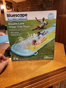 Double Lane Water Slide Racer 18 ft, mit Sprinklern, Alter 5 bis 12, Unisex - Bild 1 von 6