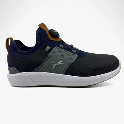 Sapatos de golfe masculinos impermeáveis PUMA Ignite disco articulado Peacoat prata sombra - Imagem 1 de 4