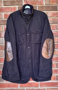 Chaqueta Barbour Clásica Tartán Hombres Azul Marino Lana Pana Inglaterra LG Parches LEER - Imagen 1 de 17
