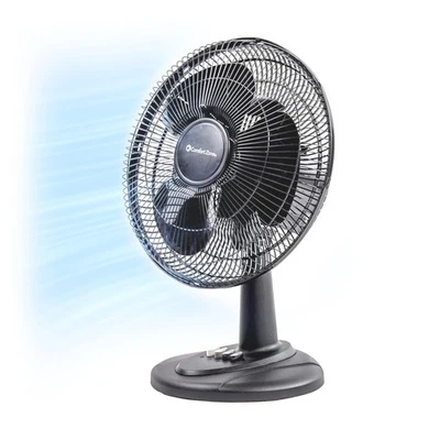 Comfort Zone 12 Inch Oscillating Table Fan with 3 Speed Control for Home Office - Image 1 of 4
