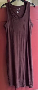 Papinelle Milla reggiseno a costine mensola canotta midi camicia da notte pigiama salotto marrone nuovo senza etichette-L - Foto 1 di 6