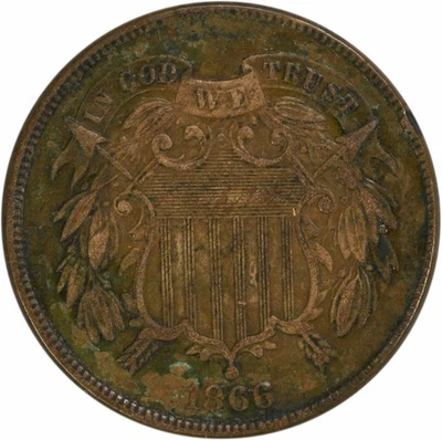 1866 Two Cent Piece EF Uncertified #252 - Image 1 of 2