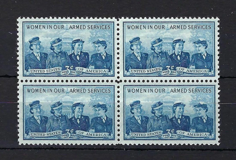 US 1952 Sc# 1013 Woman of Marine Army Navy & Air Force block 4 MNH - Image 1 of 1