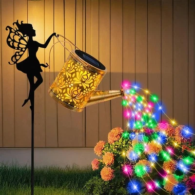 Solar Watering Can Lights LED String Lights Outdoor Landscape Garden Waterproof - Image 1 of 4