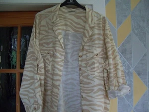 Ladies Shacket Plus Size 24 Cream & Beige New - Picture 1 of 9