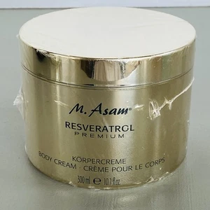 M. Asam Resveratrol Premium Körpercreme 10,1 oz 300 ml Neu & Versiegelt Deutschland Gold - Bild 1 von 3