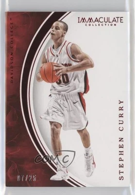2016-17 Panini Immaculate Collegiate Red /25 Stephen Curry #38 - Image 1 of 2
