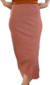 Sundry Womens MIDI Skirt with Side Slit - Rust (2) - Picture 1 of 3