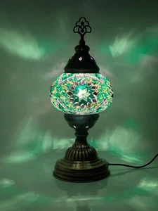 Turkish Moroccan Mosaic Lamp Tiffany Glass Desk Table Lamp Free Bulb & Shipping - Picture 1 of 2