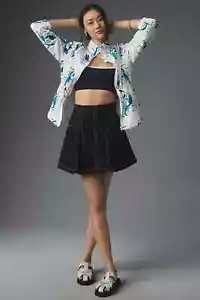new ANTHROPOLOGIE Pepaloves Lobster Print Rain Jacket size S nwt blue white - Picture 1 of 7