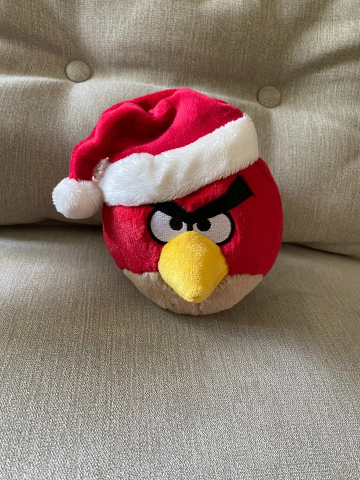 Angry Birds Red bird Santa Hat 5" Plush Stuffed Animal Doll No Sound - Image 1 of 1