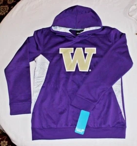 NWT GEN2SPORTS YOUTH SIZE NCAA WASHINGTON HUSKIES PURPLE POLY PULLOVER HOODIE - Picture 1 of 9
