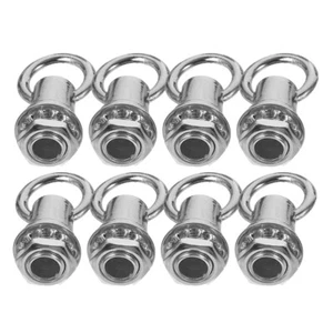 8 Pcs Hook Bull Nose Hanging Ring Adjustable Chandelier Chain Hardware - Picture 1 of 12