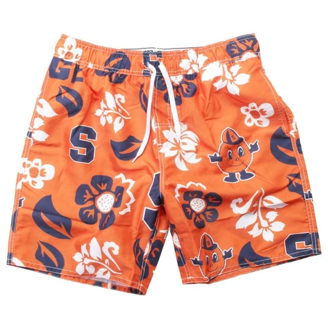 Men's Syracuse University Swim Trunks Floral Swim Shorts Cover