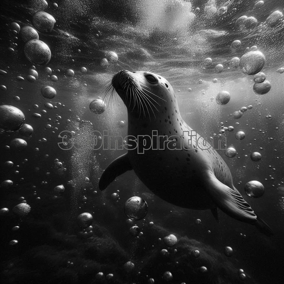 Digital Image Picture Photo Wallpaper Background Desktop Art Seal Sea Ocean #A62 - image 1 of 1