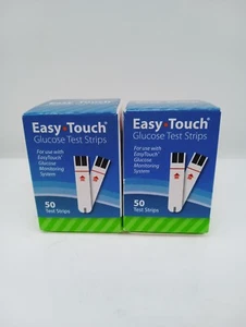 Tiras reactivas de glucosa en sangre Easy Touch caja de 100 CT (2 cajas X 50 CT) caducidad 12/25 - Imagen 1 de 5