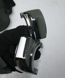 1985-86 Honda VT1100C Shadow Front Fork Triple Tree Chrome Covers 2pc     (C-58) - Picture 1 of 5