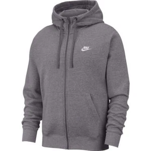 Nike Sportswear Club Fleece Full-Zip Hoodie Gray Men's Large BV2645-071 - Picture 1 of 13