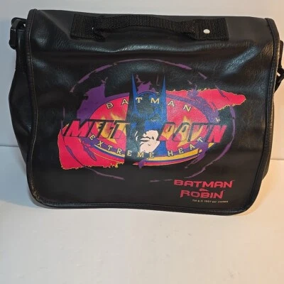 Batman & Robin 1997 Melt Down Extreme Heat crossbody Bag VTG Rare DC Comics - Image 1 of 4