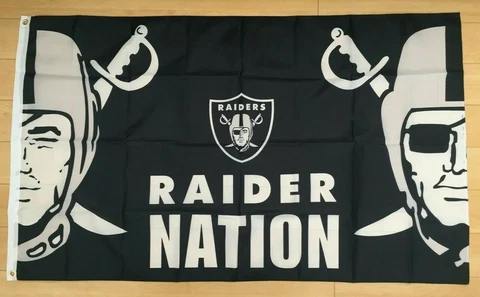 Las Vegas Raiders Nation 3x5 ft Flag Banner NFL Oakland Cover